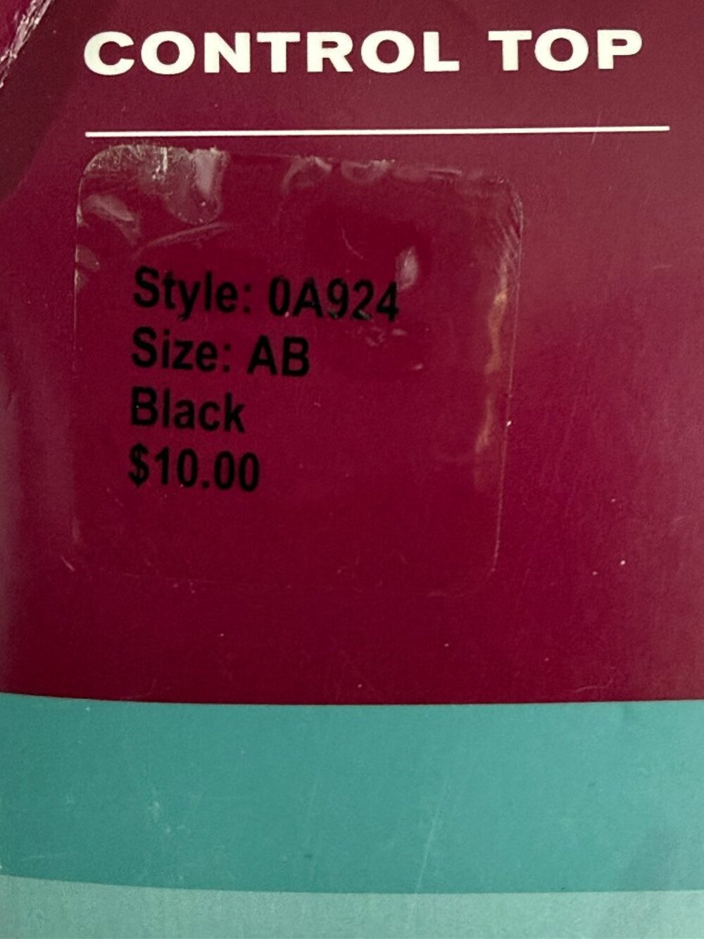 HANES Silk Reflections Rib Tights Size AB - Picture 2 of 3
